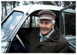 Sněhové setkání s panem Zikmundem a gratulace k 93. narozeninám