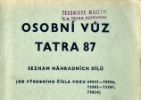 Osobní vůz TATRA 87 - seznam ND