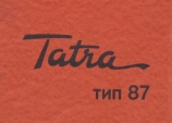 Příručka pro proudnicový vůz TATRA 87