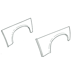 Tatra 603-1/2/3 - Rim panel front wing T603