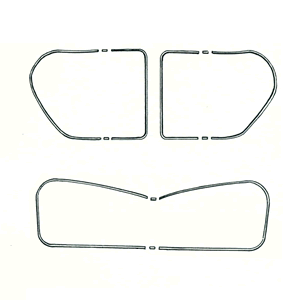 Tatra 603-2/3 - Set of glass fitting strips T603/2-3 higher